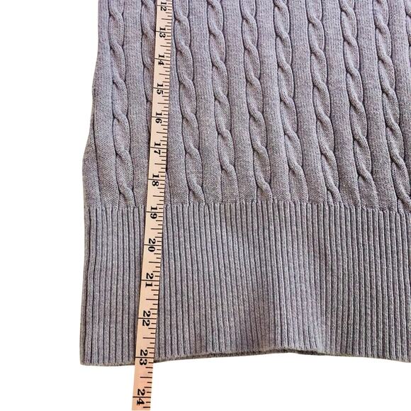 Ann Taylor Loft Lilac Cable Knit V Neck Sweater - Picture 9 of 16